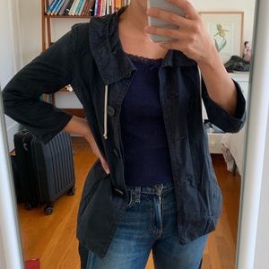 J Crew cute navy windbreaker trench 🍁✨